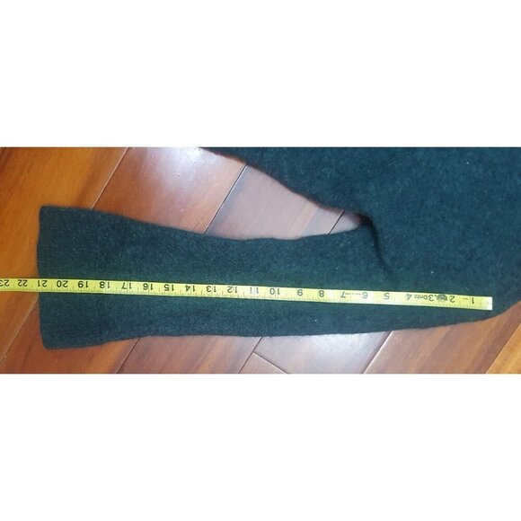 & Other Stories Sweater Mohair /Wool,Dark green Mock Neck, flared sleeve at hem - Picture 12 of 12